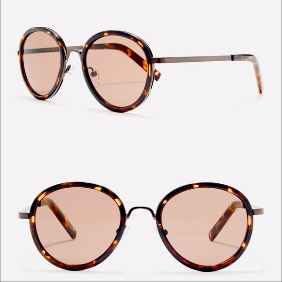 Joe’s Jeans Dark Tortoise Round Sunglasses - Picture 1 of 11